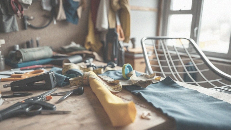 Jakie narzędzia i materiały są potrzebne do wymiany materiału w leżaku?